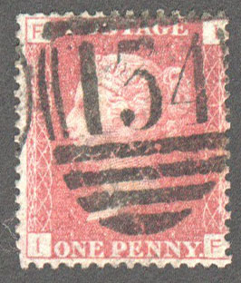Great Britain Scott 33 Used Plate 140 - IF - Click Image to Close